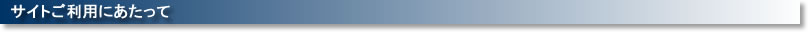 サイトご利用にあたって